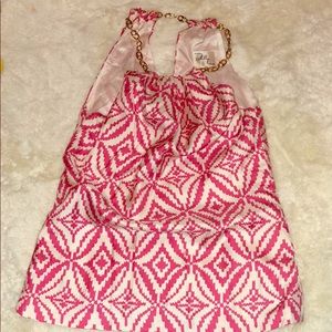 MILLY OF NEW YORK Silk Top Gold Necklace Pulitzer